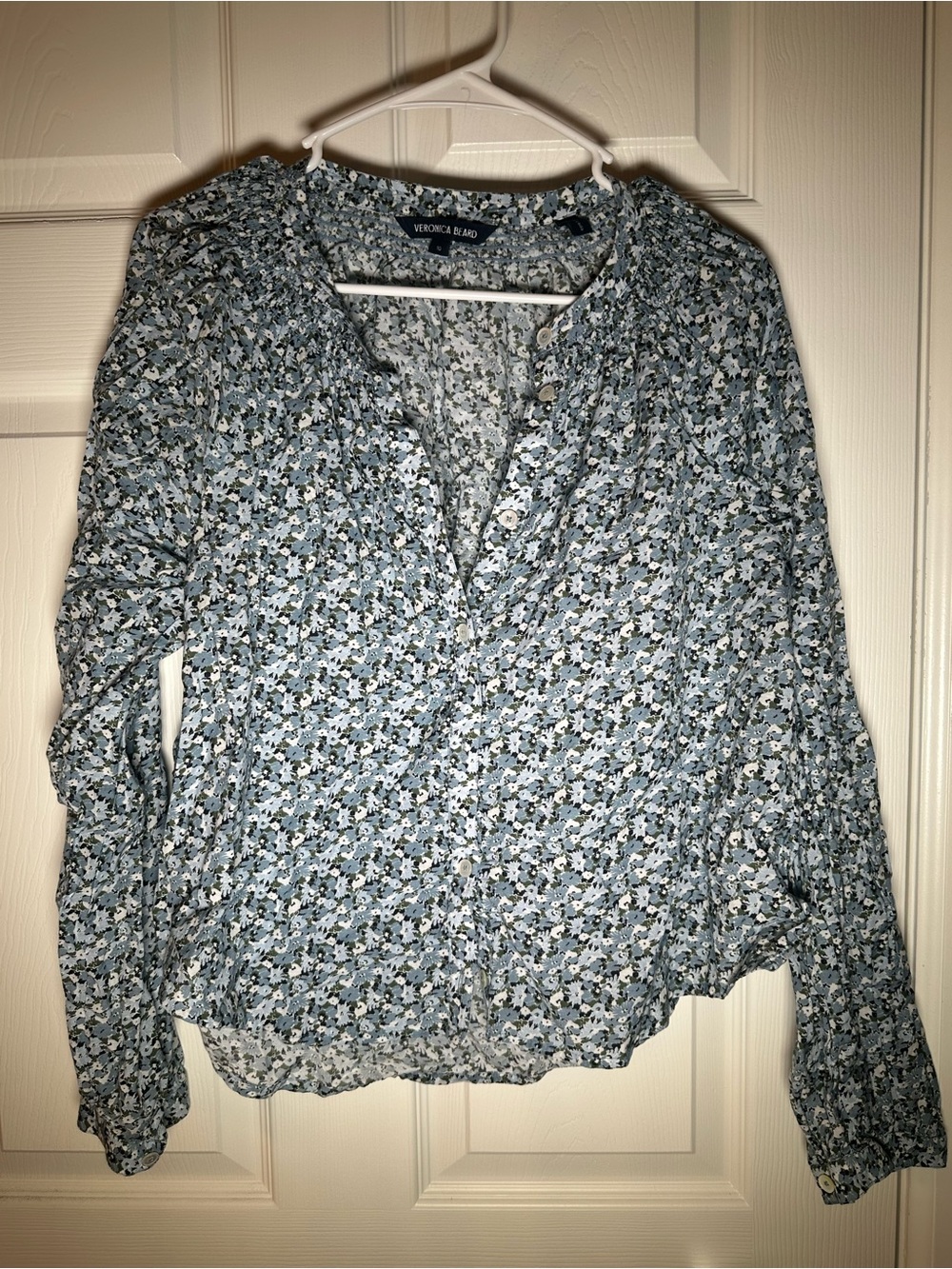 Veronica Beard Madge Floral Cotton Voile Blouse